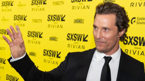(FILES) US actor Matthew McConaughey attends the "The Rivals of Amziah King" world premiere during the 2025 SXSW Conference and Festival at Paramount Theatre in Austin, Texas on March 10, 2025. McConaughey had plenty of reasons to select "The Rivals of Amziah King," a honey-themed thriller set in the American Southwest, for his return to the big screen after more than five years away. "The joy, the soul, the humor, the music, the poetry, the mythology, original time, place and space," the Oscar-winning actor told AFP on August 11, 2026 when asked why he had chosen the indie film for his comeback. (Photo by SUZANNE CORDEIRO / AFP)