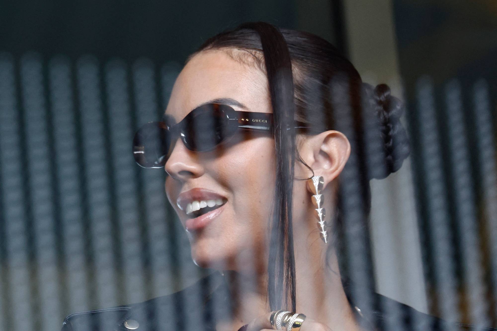 Georgina Rodriguez, the Spanish model and partner of Portugal's forward #07 Cristiano Ronaldo, watches the UEFA Euro 2024 Group F football match between Turkey and Portugal at the BVB Stadion in Dortmund on June 22, 2024.
