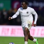 BOREHAMWOOD, ENGLAND - DECEMBER 07: Abdul Abdulmalik of Boreham Wood during the Emirates FA Cup Second Round match between Boreham Wood and Newport County on December 07, 2025 in Borehamwood, England. (Photo by Harry Murphy/Getty Images)