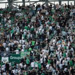 A Ferencváros szurkolói a Real Madrid elleni mérkőzésen.