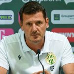 Borbély Balázs vezetõedzõ a Ferencvárosi TC labdarúgócsapatának sajtótájékoztatóján.