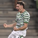 Corbu Máriusz, a Ferencváros játékosának gólöröme.