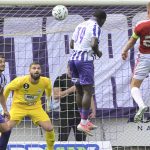 Szappanos Péter, az Újpest kapusa a DVSC elleni bajnokin.