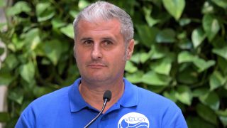 Gacsályi József, az Országos Vízügyi Főigazgatóság műszaki főigazgató-helyettese a Miniszterelnökségen tartott kormányszóvivői tájékoztatón 2026. augusztus 13-án.