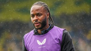 Raheem Sterling a Feyenoord egyik edzésén.