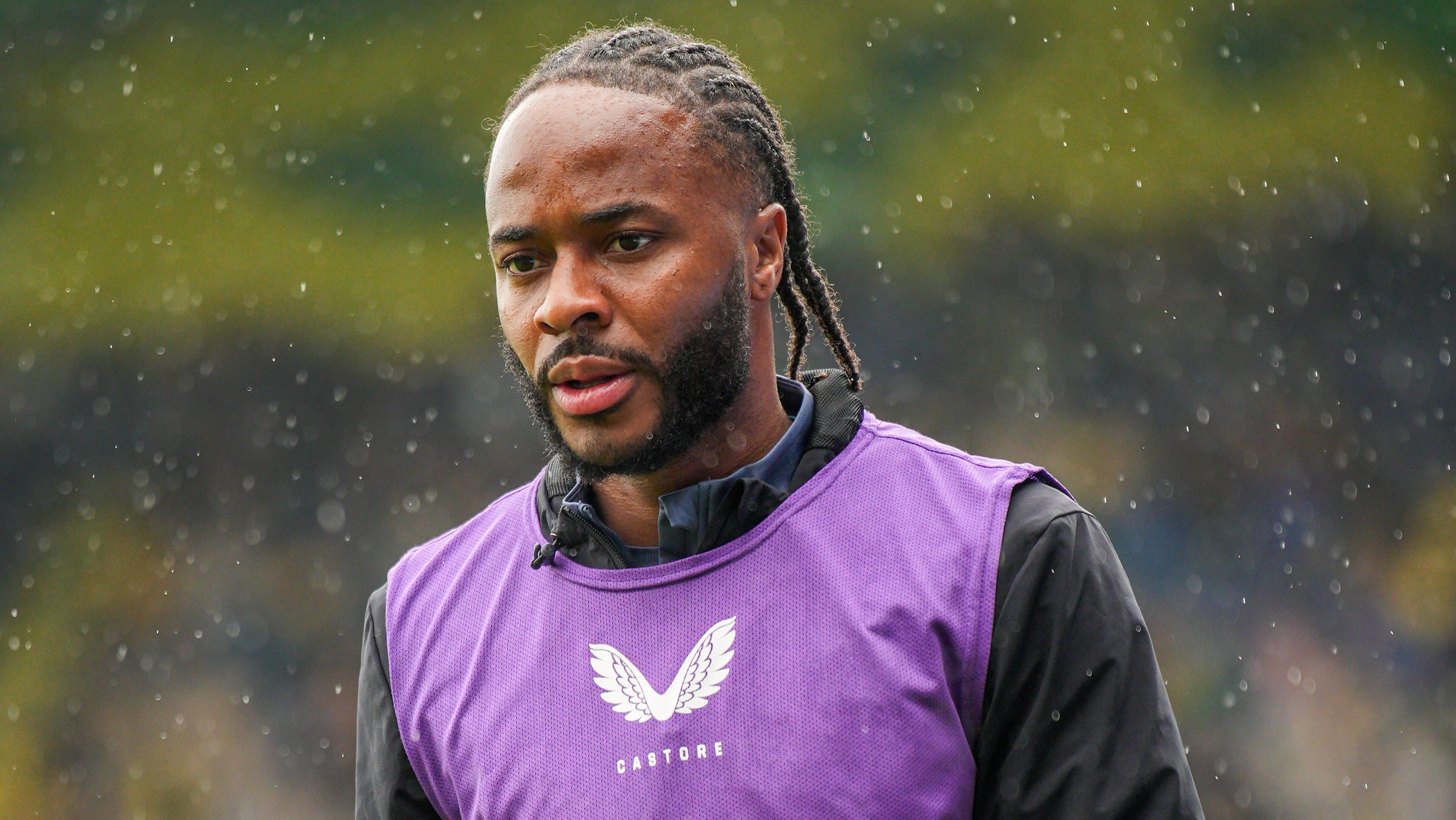 Raheem Sterling a Feyenoord egyik edzésén.