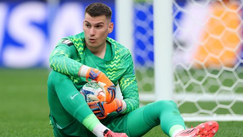 Livakovic a Ghána elleni világbajnoki mérkőzésen.