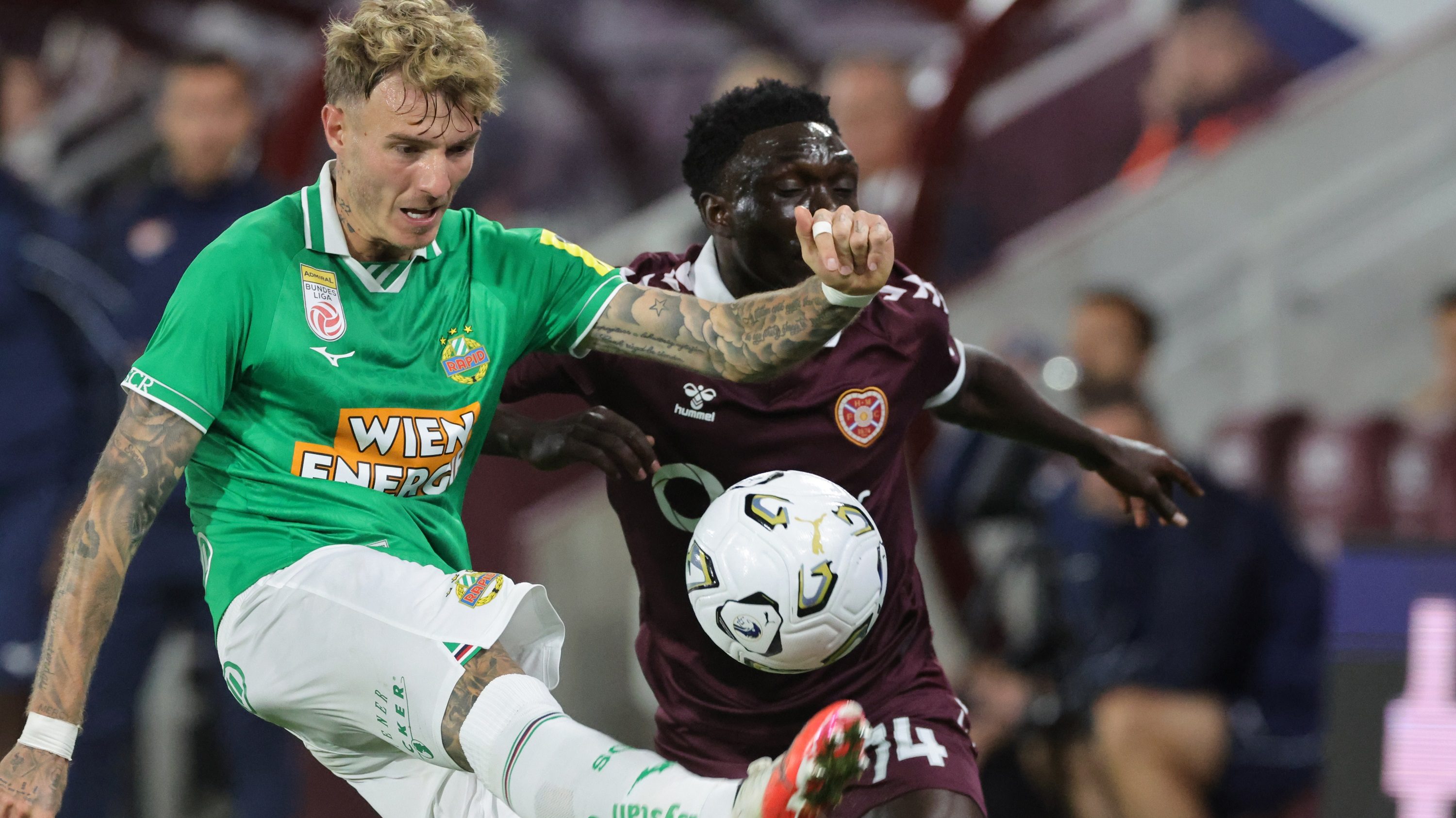 Bolla Bendegúz a Hearts elleni meccsen.