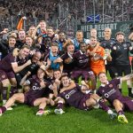 A Hearts játékosai ünneplik a Rapid Wiennel szembeni továbbjutást.