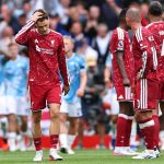 Liverpooli játékosok a Nottingham Forest elleni bajnokin.