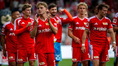 Schäfer Andrásék a Frankfurt elleni meccset követően.