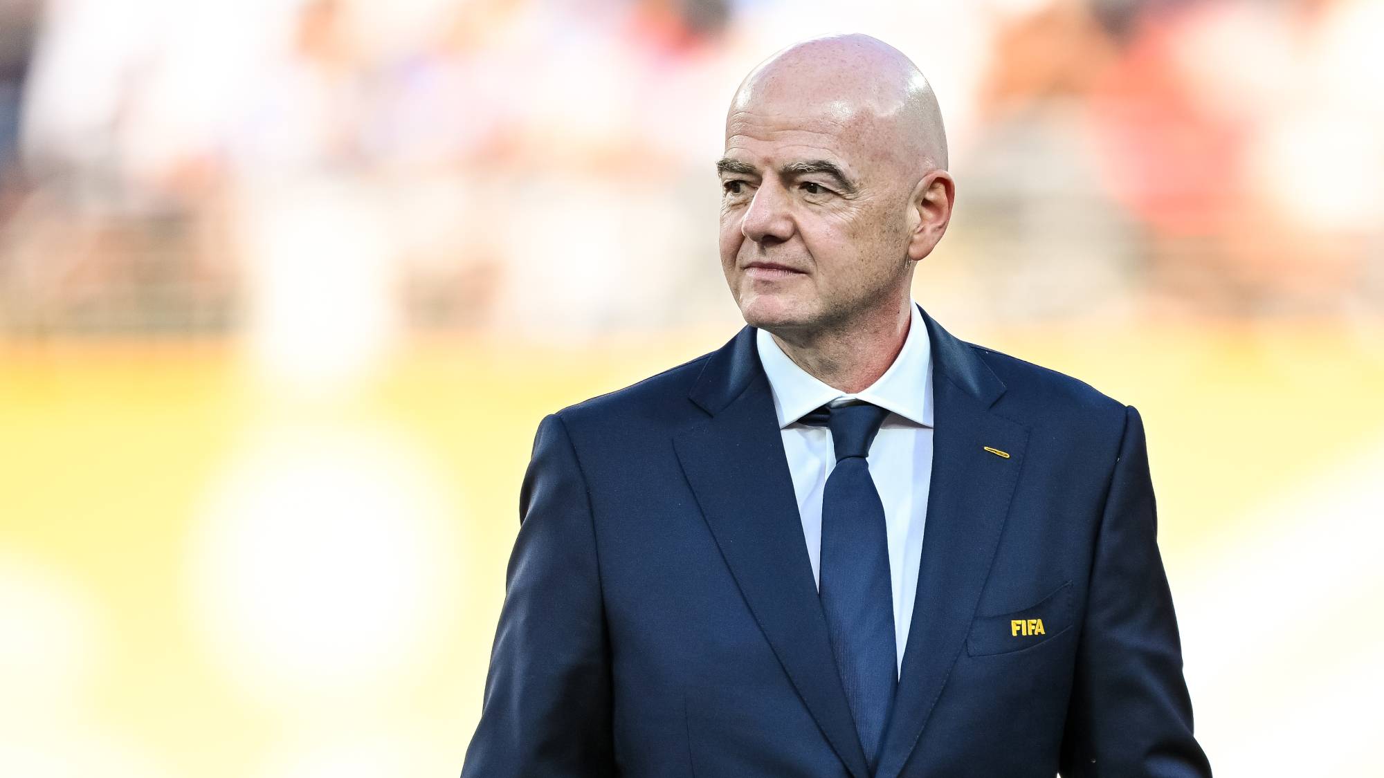 East Rutherford, United States - July 19: FIFA president Gianni Infantino looks on after the FIFA World Cup 2026 Final match between Spain and Argentina at New York New Jersey Stadium on July 19, 2026 in East Rutherford, United States. (Photo by Harry Langer/DeFodi Images/DeFodi via Getty Images)