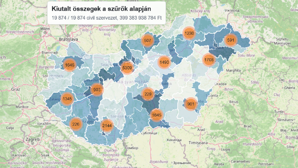 Térképre tette a kormány az elmúlt öt év civil támogatásait, ellenőrízhetők a gyanús pénzek