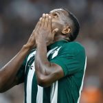 SAO PAULO, BRAZIL - MARCH 11: Jacy of Coritiba celebrates after scoring the first goal of his team during a match between Corinthians and Coritiba as part of Brasileirao 2026 at Neo Quimica Arena on March 11, 2026 in Sao Paulo, Brazil. (Photo by Miguel Schincariol/Getty Images)