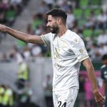 A gólszerző Kenan Kodro, a Ferencváros játékosa a Ferencváros - Real Madrid nemzetközi felkészülési mérkőzésen a Groupama Arénában 2026. augusztus 8-án.