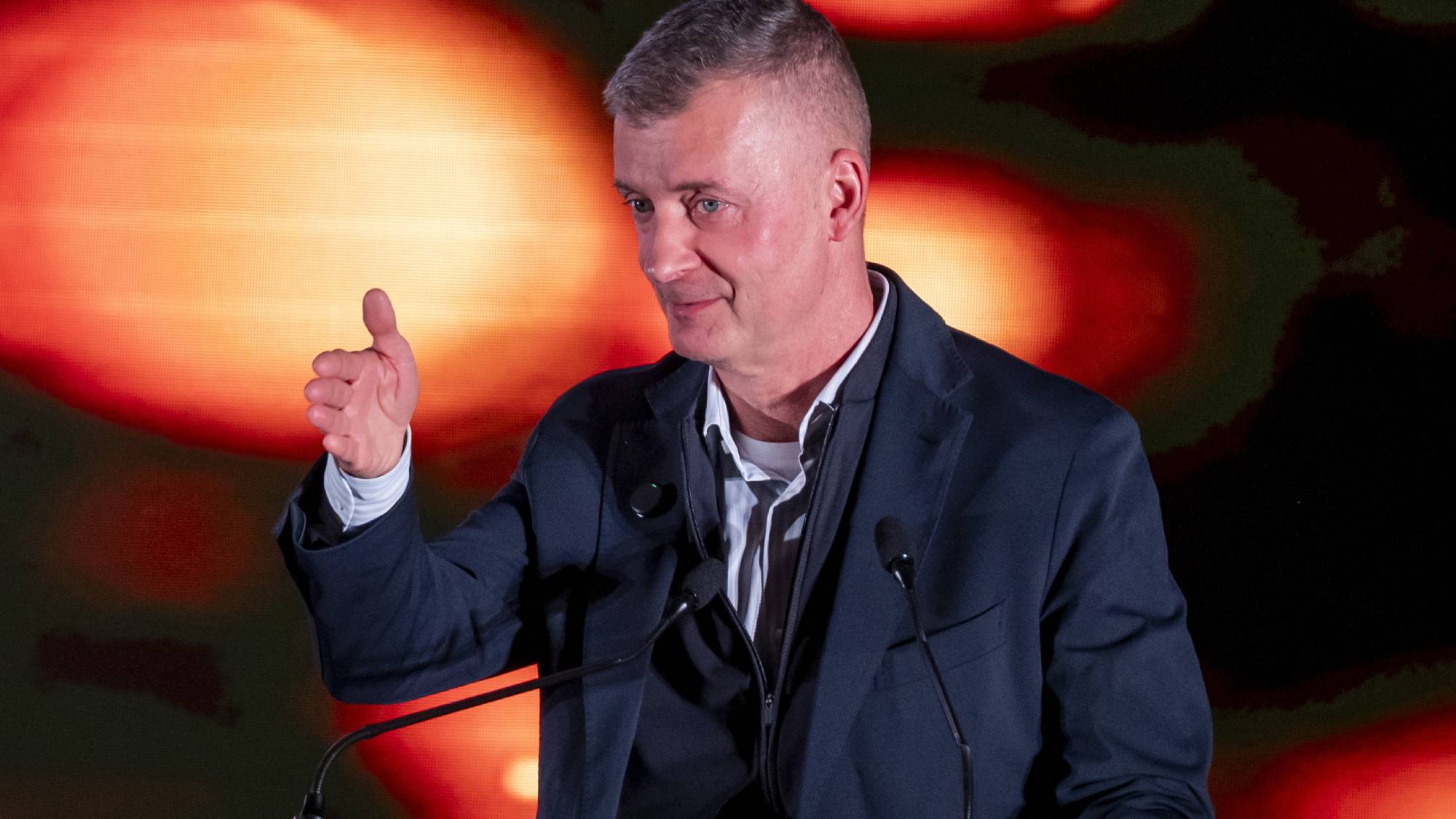 Kubatov Gábor, a Fidesz pártigazgatója beszédet mond a Fidelitas XXII. kongresszusán Budapesten, a Bálna Honvédelmi Központban 2025. november 15-én.
