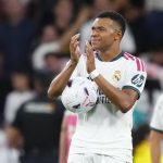 Kylian Mbappe centre-forward of Real Madrid and France with the ball after scored hat-trick during the LaLiga EA Sports 2026/27 match between Real Madrid and Real Sociedad at Estadio Santiago Bernabeu on August 26, 2026 in Madrid, Spain. (Photo by Jose Breton/Pics Action/NurPhoto)