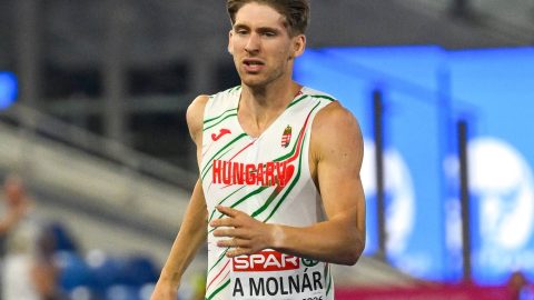 Molnár Attila a férfi 400 méteres síkfutás döntőjében a birminghami atlétikai Európa-bajnokságon 2026. augusztus 12-én.