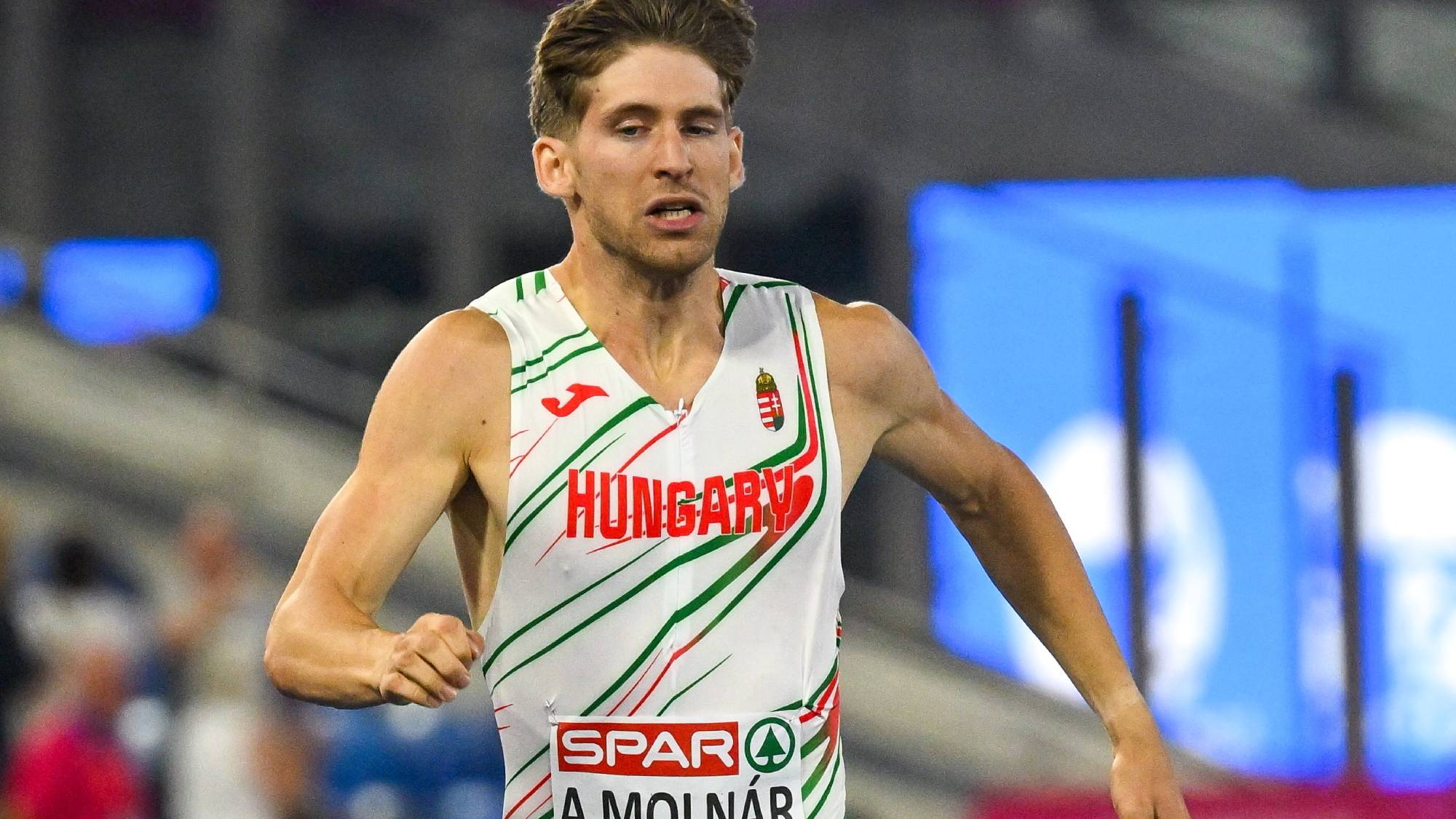 Molnár Attila a férfi 400 méteres síkfutás döntőjében a birminghami atlétikai Európa-bajnokságon 2026. augusztus 12-én.