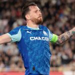 MONACO, MONACO - APRIL 5: Pierre-Emile Hojbjerg of Marseille during the Ligue 1 McDonald's football match between AS Monaco (ASM) and Olympique de Marseille (OM) at Stade Louis II on April 5, 2026 in Monaco, Monaco. (Photo by Jean Catuffe/Getty Images)