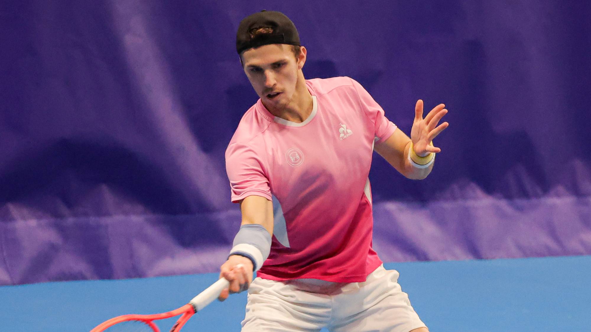 Zsombor Piros of Hungary participates in the ''BSI Challenger Lugano'' 2026 at Centro Esposizioni in Lugano, Switzerland, on February 25, 2026. (Photo by Roberta Corradin/NurPhoto via Getty Images)