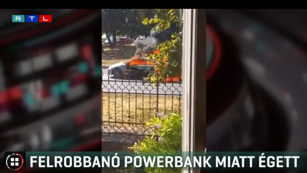 Felrobbant a hátsó ülésen hagyott, felforrósodott powerbank, porig égett egy autó Debrecenben