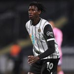 Quevin Castro of Notts County in action during the Vanarama National League match between Notts County and Yeovil Town at Meadow Lane, Nottingham on Saturday 19th November 2022. (Photo by Jon Hobley/MI News/NurPhoto)