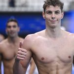 Sárkány Zalán a férfi 1500 méteres gyorsúszás előfutamában a párizsi vizes Európa-bajnokságon az olimpiai vizesközpontban 2026. augusztus 14-én.
