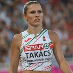 Takács Boglárka a női 200 méteres síkfutás elődöntője után a birminghami atlétikai Európa-bajnokságon 2026. augusztus 12-én.