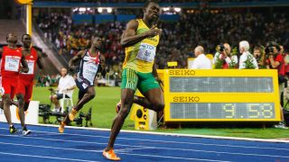 Usain Bolt 9.58-cal a mai napig világrekorder 100-on.