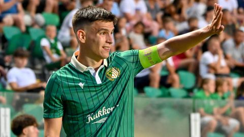 Vitális Milán, az ETO játékosa a labdarúgó Bajnokok Ligája selejtezőjének 1. fordulójában játszott ETO FC - Víkingur Reykjavík visszavágó mérkőzésen a győri ETO Stadionban 2026. július 14-én. A mérkőzés 2-2-es döntetlennel ért véget.