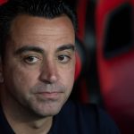 (FILES) Barcelona's Spanish coach Xavi Hernandez looks on prior to the Spanish league football match between Sevilla FC and FC Barcelona at the Ramon Sanchez Pizjuan stadium in Seville on May 26, 2024. Former Barcelona player and Spanish international Xavi Hernandez has been appointed manager of the Netherlands, succeeding Ronald Koeman, who resigned after the World Cup, the Dutch Football Association announced on August 12, 2026, via its social media channels.
