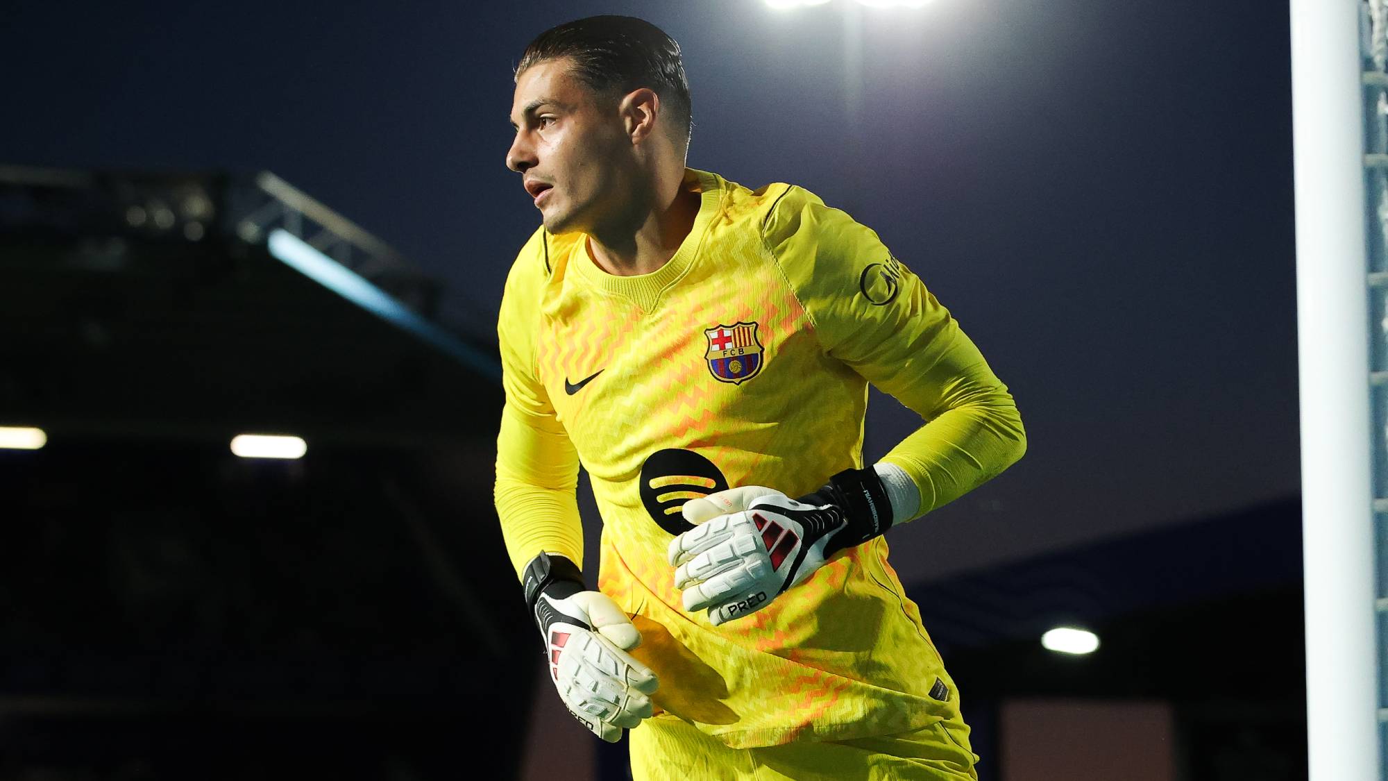 BIRMINGHAM, ENGLAND - JULY 31: Aron Yaakobishvili of FC Barcelona during the pre-season friendly match between Birmingham City and FC Barcelona at St Andrew’s at Knighthead Park on July 31, 2026 in Birmingham, England. (Photo by James Gill - Danehouse/Getty Images)
