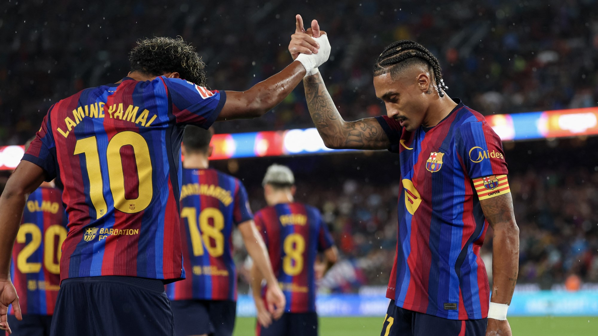 barcelona santander 7-2 lamine yamal raphinha