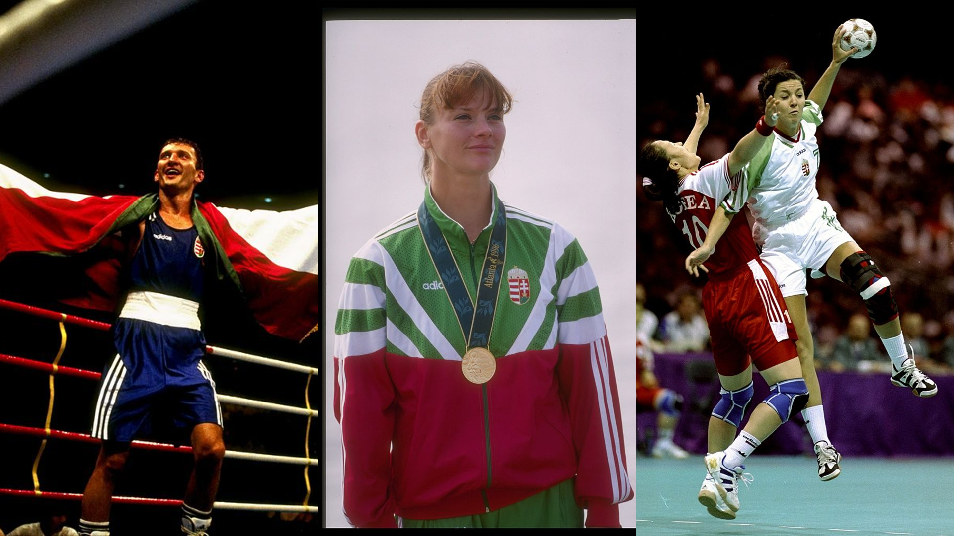 Kovács István, Kőbán Rita és Németh Helga az 1996-os nyári olimpián.