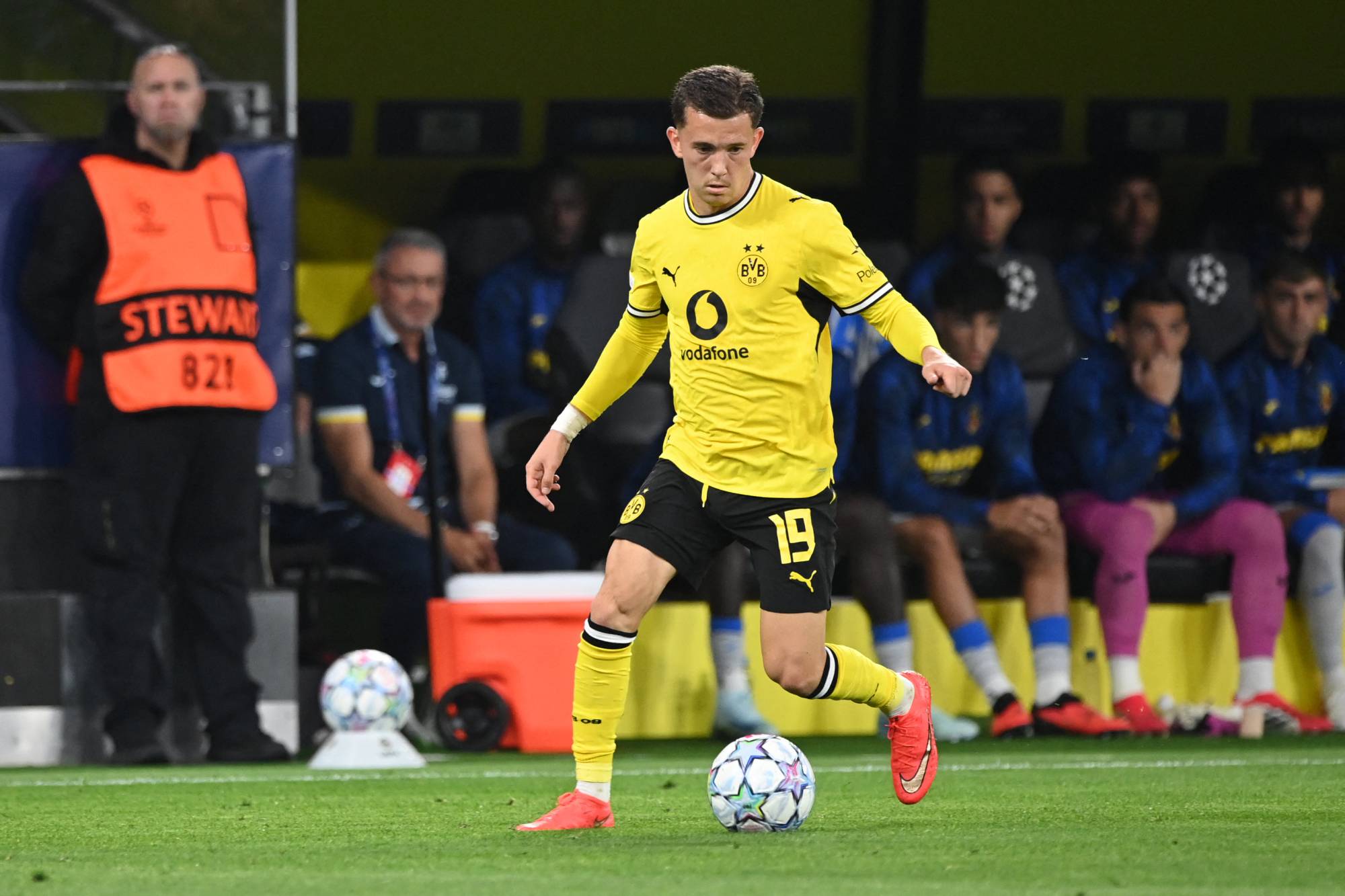 Konstantinos KARETSAS (DO) Action, individual action Borussia Dortmund (DO) - FC Villarreal 3-2 Football UEFA Champions League / Group Stage Matchday 1, matchday1, on 08.09.2026 in Dortmund/Germany. #UEFA regulations prohibit any use of photographs as