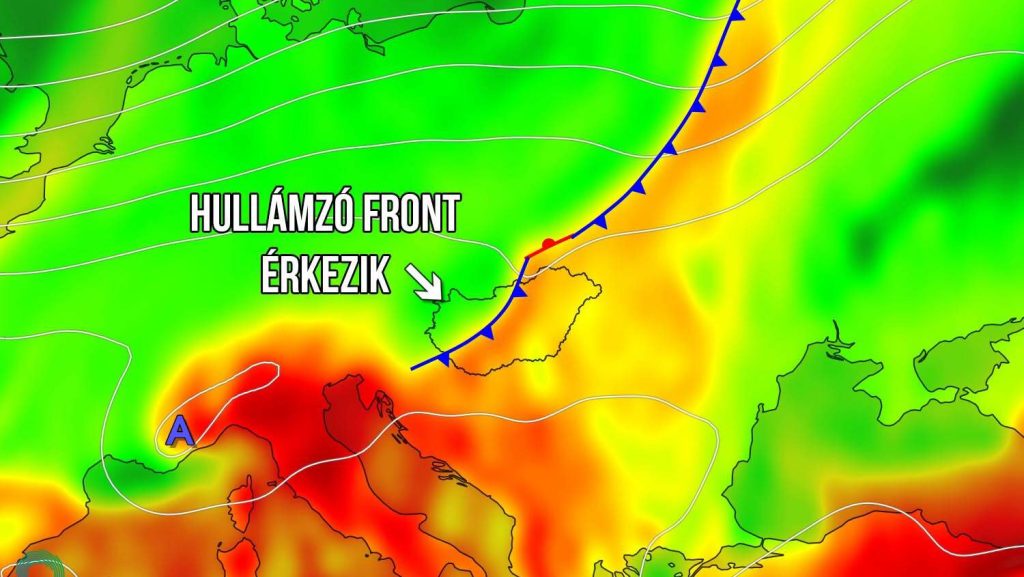 Időjárás: hullámzó front szeli ketté az országot
