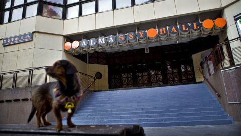 Straub Éva és Jakab Zoltán tervei alapján készült épületet 1983-ban nyitották meg Almássy téri Úttörő és Ifjúsági Ház, Szabadidőközpont néven. Az ötemeletes épület teljes alapterülete 5200 m2, melyben egy 25 méteres uszoda is üzemelt. 1990-től 2007. december 31-ig Almássy téri Szabadidőközpont néven működött., Image: 202546642, Fotó: