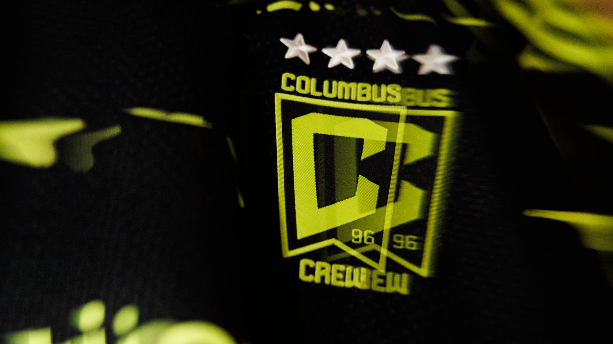 TORONTO, ONTARIO - MARCH 21: Detailed view of the Columbus Crew logo on a jersey displayed inside the dressing room prior to the MLS match between Toronto FC and Columbus Crew at BMO Field on March 21, 2026 in Toronto, Ontario. (Photo by Zach Kelley - Columbus Crew/MLS via Getty Images)