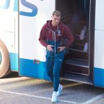 Portugal's forward #07 Cristiano Ronaldo arrives for a training session at Parken stadium in Copenhagen, Denmark, on September 30, 2026, on the eve of their Nations League Group A4 match against Denmark.