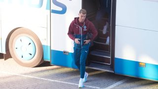 Portugal's forward #07 Cristiano Ronaldo arrives for a training session at Parken stadium in Copenhagen, Denmark, on September 30, 2026, on the eve of their Nations League Group A4 match against Denmark.