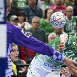 Veronica Kristiansen, a Gyõr játékosa a nõi kézilabda Bajnokok Ligája döntõjében.