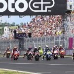 A MotoGP Magyar Nagydíjfutamának mezőnye a gyorsaságimotoros-világbajnokság magyarországi versenyén a balatonfőkajári Balaton Park Circuit versenypályán.