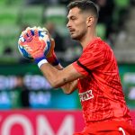 Demjén Patrik, az MTK játékosa a labdarúgó Fizz Liga 12. fordulójában a Ferencvárosi TC - MTK Budapest mérkőzésen a Groupama Arénában 2025. november 1-jén.