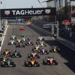 Lando Norris, car number 01, of the McLaren F1 Team, George Russell, car number 63, of the Mercedes AMG F1 Team, and Lewis Hamilton, car number 44, of Scuderia Ferrari, at the start of the race during the Formula 1 Tag Heuer Spanish Grand Prix at the Madring circuit in Madrid, Spain, from September 11 to 13, 2026. (Photo by Gongora/NurPhoto)