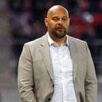 Feczkó Tamás, a Budapest Honvéd vezetőedzője a labdarúgó MOL Magyar Kupa elődöntőjében játszott Budapest Honvéd FC - Zalaegerszegi TE FC mérkőzésen a Bozsik Arénában 2026. április 21-én.