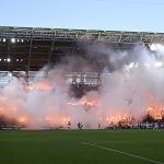 A Ferencváros szurkolói a labdarúgó OTP Bank Liga 7. fordulójában játszott Ferencvárosi TC - Újpest FC mérkőzésen a Groupama Arénában 2026. szeptember 6-án. A végeredmény 2-2-es döntetlen.