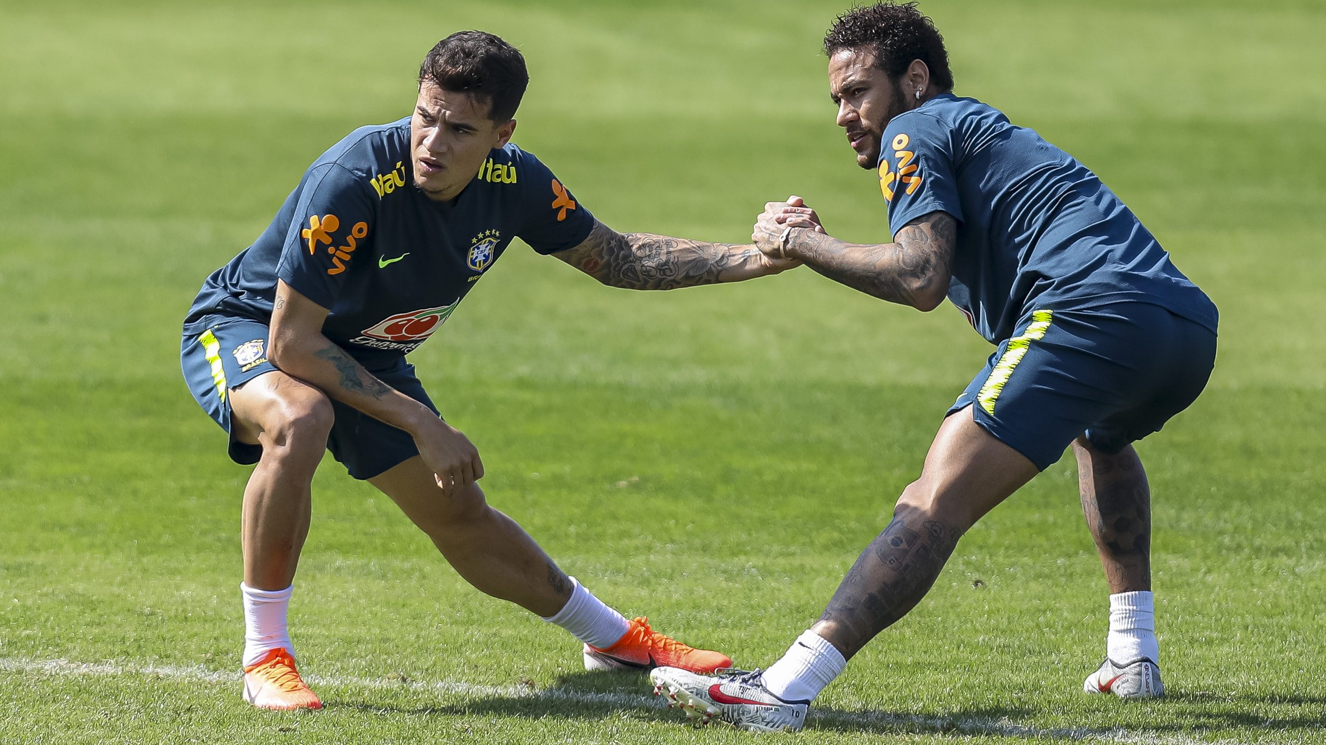 Phillipe Coutinho és Neymar a válogatottban.