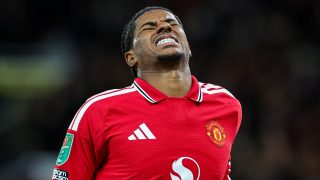 Marcus Rashford a Brighton elleni Ligakupa-meccsen.