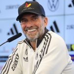 Jürgen Klopp a német szövetség sajtótájékoztatóján.